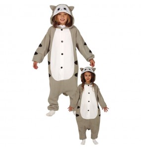 Déguisement Chat Gris Kigurumi enfant