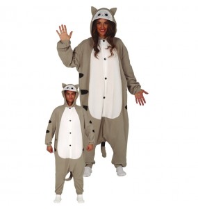 Déguisement Chat gris Kigurumi adulte