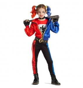 GirlzWalk ® pour Filles Harley Quinn Suicide Squad Costume dhalloween Veste Brouillarde Brillante Pantalons Jambières 