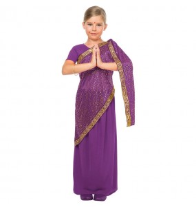 Costume Hindou Bollywood violet fille