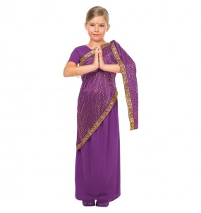 Costume Hindou Bollywood violet fille