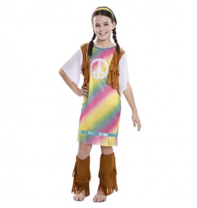 Déguisement Hippie Rainbow fille