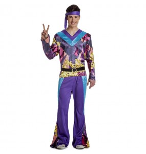 Déguisement Hippie violet homme