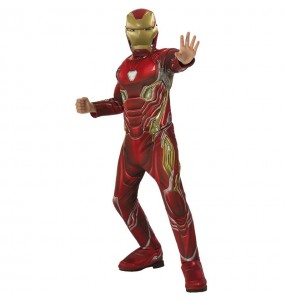 Costume de Iron Man Deluxe avec muscles 3-4 ans