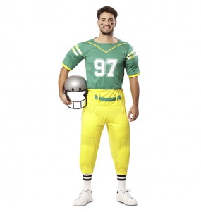 Costume pour homme Joueur de football américain vert