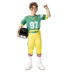 Costume Joueur de football américain vert garçon