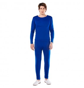 Costume pour homme Justaucorps bleu à 2 pièces