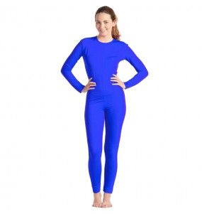 Déguisement Justaucorps bleu spandex femme