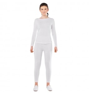 Costume Justaucorps blanc à 2 pièces femme