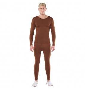 Costume pour homme Justaucorps marron à 2 pièces