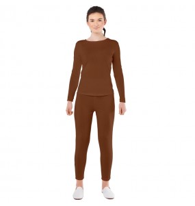 Costume Justaucorps marron à 2 pièces femme