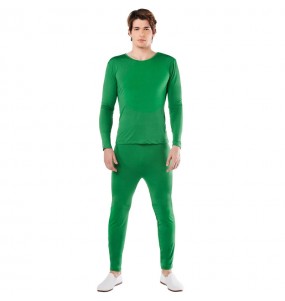 Costume pour homme Justaucorps vert à 2 pièces