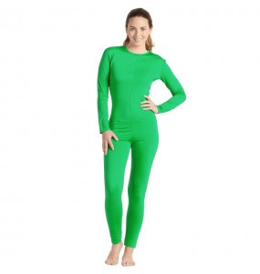 Déguisement Justaucorps vert spandex femme