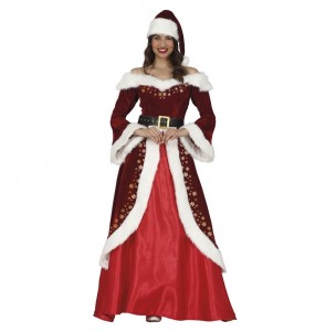 Costume Mère Noël de luxe femme