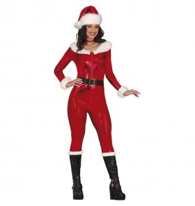 Costume Mère Noël métallisée femme