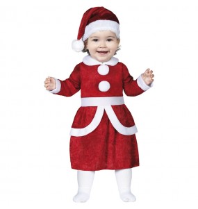 Costume Mère Noël rouge bébé