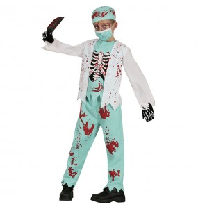 Costume Médecin squelette sanglant garçon