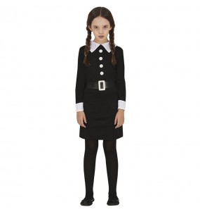 Costume Mercredi Addams pas cher fille