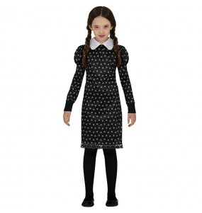 Costume Mercredi Addams par Tim Burton fille