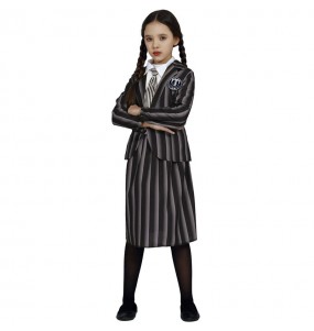 Costume Mercredi Addams à Nevermore fille