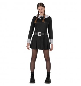 Déguisement Mercredi Addams sinistre femme