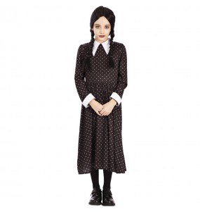 Costume Mercredi Addams gothique fille