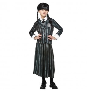 Costume Mercredi avec uniforme scolaire fille