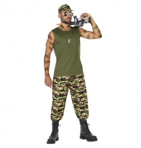 Costume pour homme Militaire vert