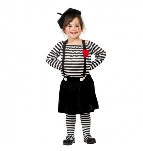 Déguisement Mime Clown pour fille