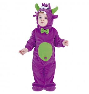 Costume Monstre vert et lilas bébé