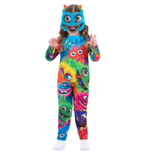 Costume Monstre multicolore fille