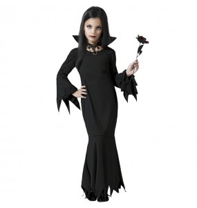 Costume de Cosplay du mercredi Addams pour Fille, Combinaison