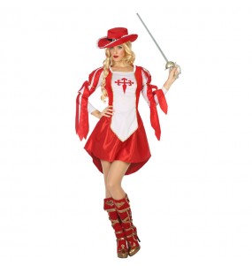 Déguisement Mousquetaire Rouge pour femme