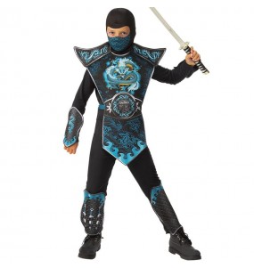Déguisement ninja bleu et doré garçon Taille 4-6 ans