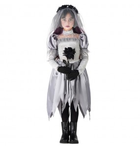 Costume Mariée cadavérique grise fille