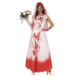 Costume Mariée cadavérique ensanglantée femme