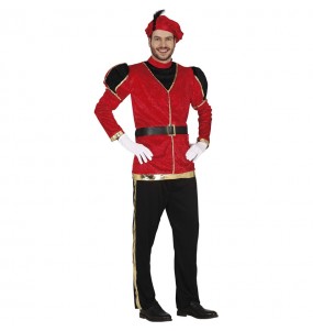 Costume Page rouge des Rois d\'Orient homme