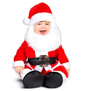 Costume Père Noël avec une barbe bébé