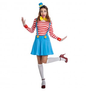 Déguisement Clown femme avec bretelles
