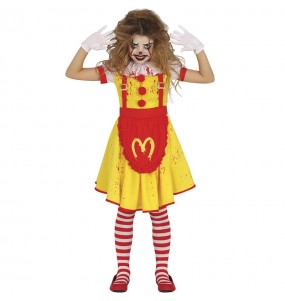 Costume Clown tueuse McDonald fille