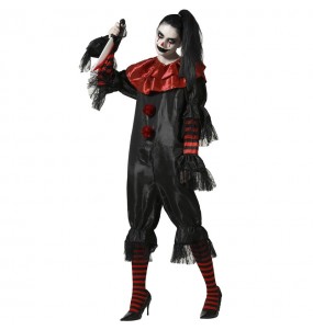 Costume Clown noir tueur femme