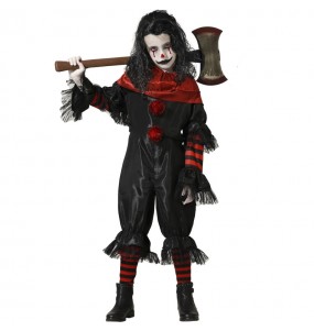 Costume Clown noir tueur fille