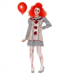 Déguisement Clown Pennywise gris femme