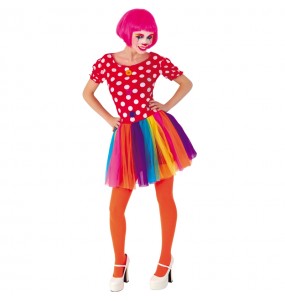 Déguisements Clown Tulle Multicolore femme