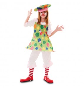 Déguisement Clown à pois pour fille