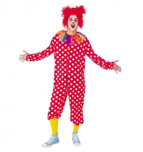 Déguisement Clown Boutons rouge adulte