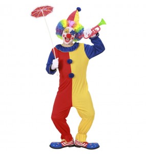 Costume Clown rouge et jaune garçon