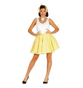 Déguisement Pin Up Années 60 Jaune