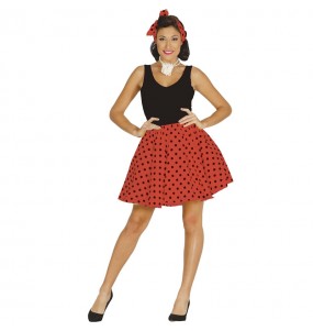 Costume Pin Up des années 60 rouge femme