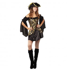 Déguisement Pirate dorée femme